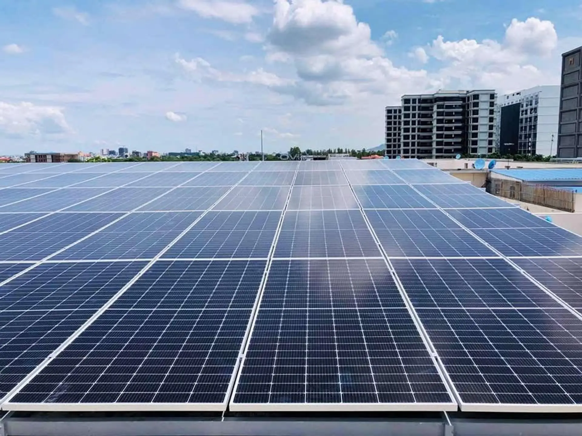 Solar project installation at a healthcare facility
