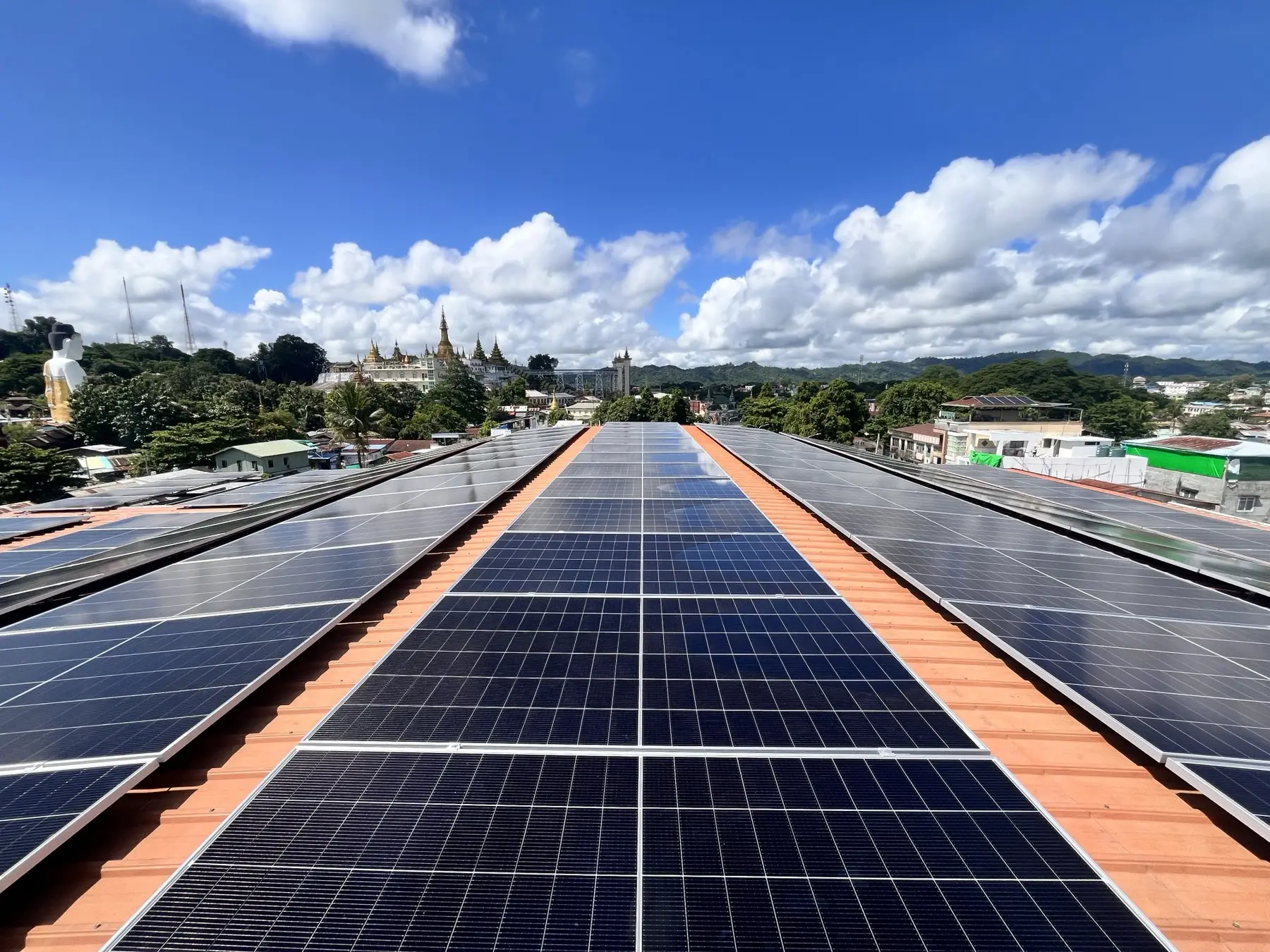 Solar project reference at a commercial site