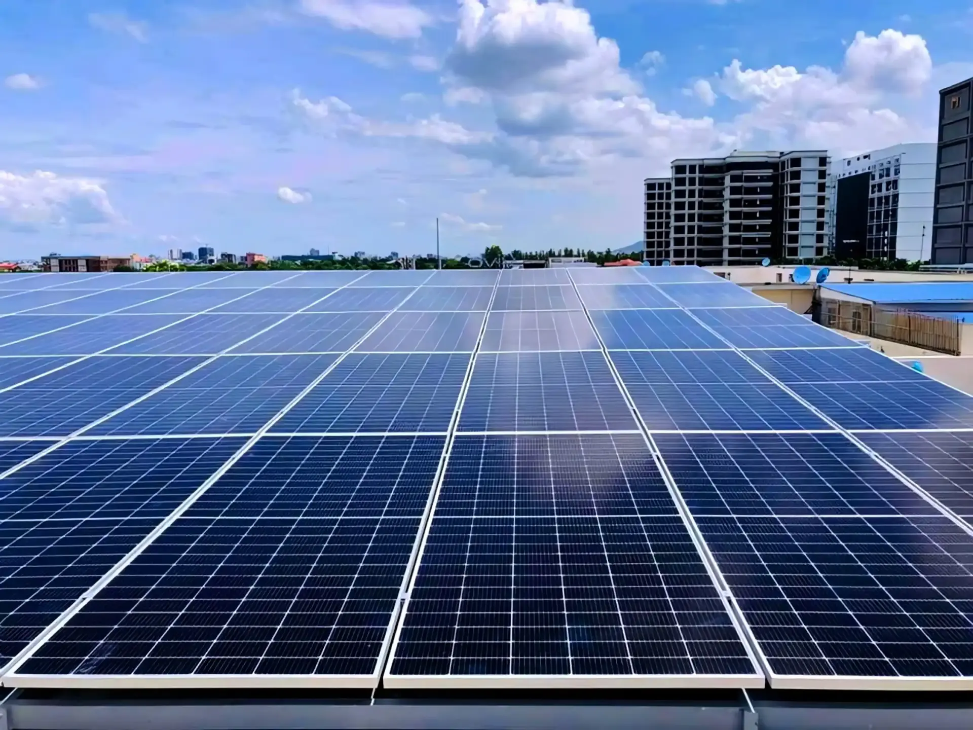 Solar project installation at a healthcare facility